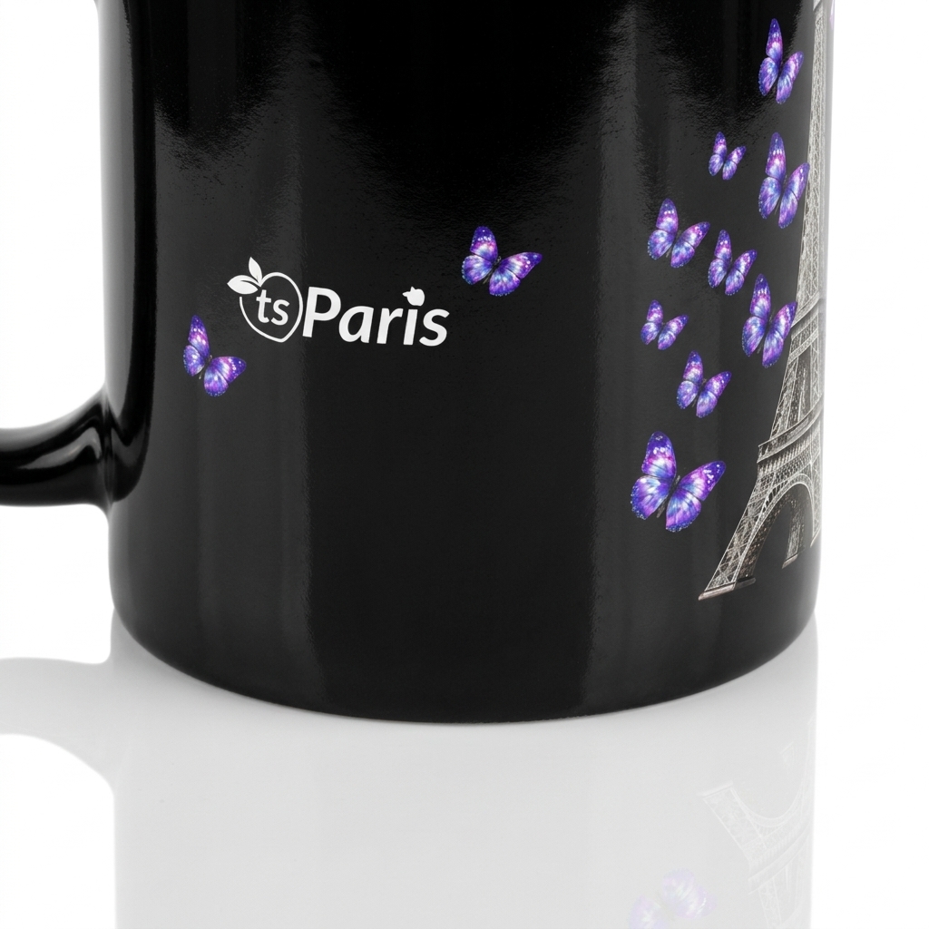 tsgabrielle® • Paris - Torre Eiffel • Caneca Brilhante • Preta • Cerâmica • 2 Tamanhos - View 22