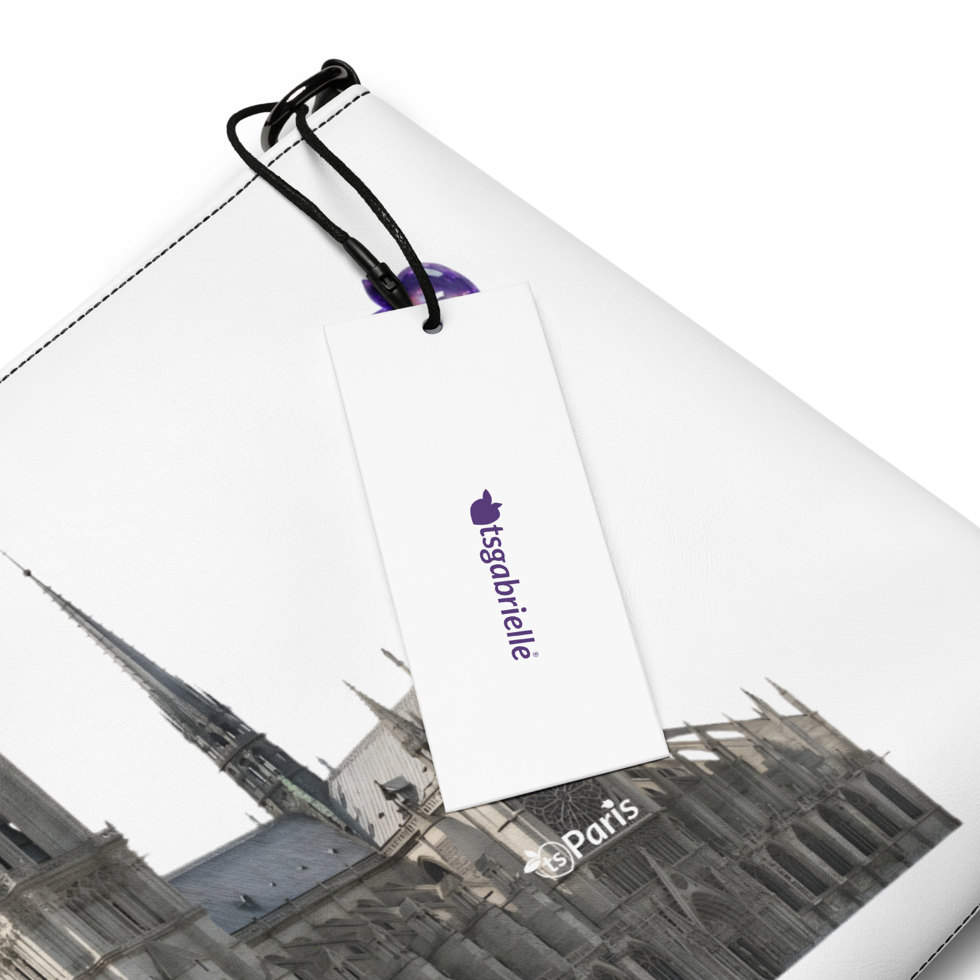 tsgabrielle® • Paris - Catedral de Notre-Dame • Bolsa de ombro • Branco • 11″ × 8″ - View 6