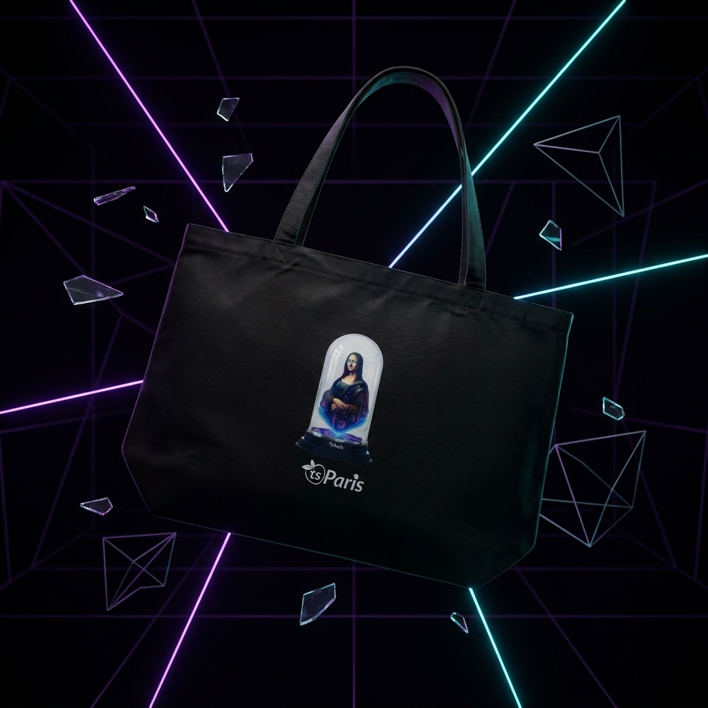 tsgabrielle® • Paris - Da Vinci • Large bolsa tote • preto • Cotton Organic - View 9