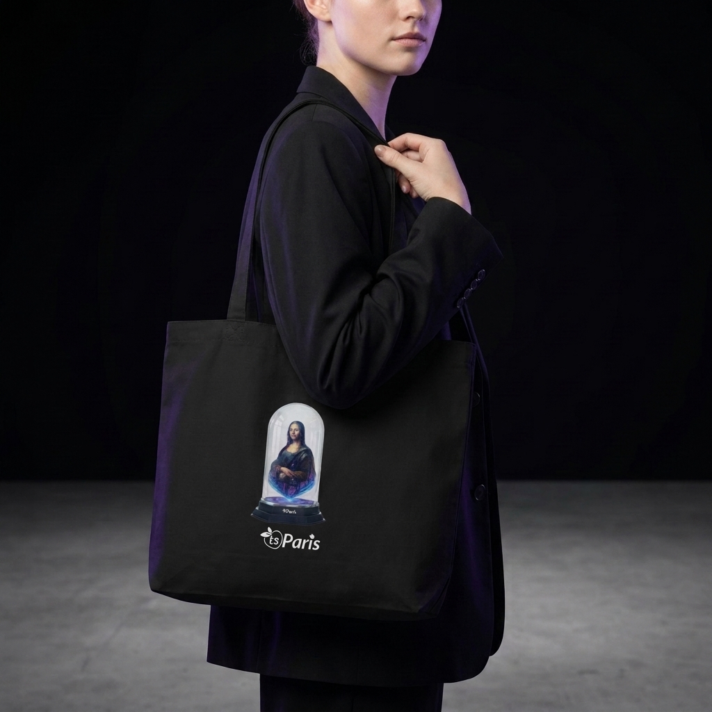 tsgabrielle® • Paris - Da Vinci • Large bolsa tote • preto • Cotton Organic - View 8