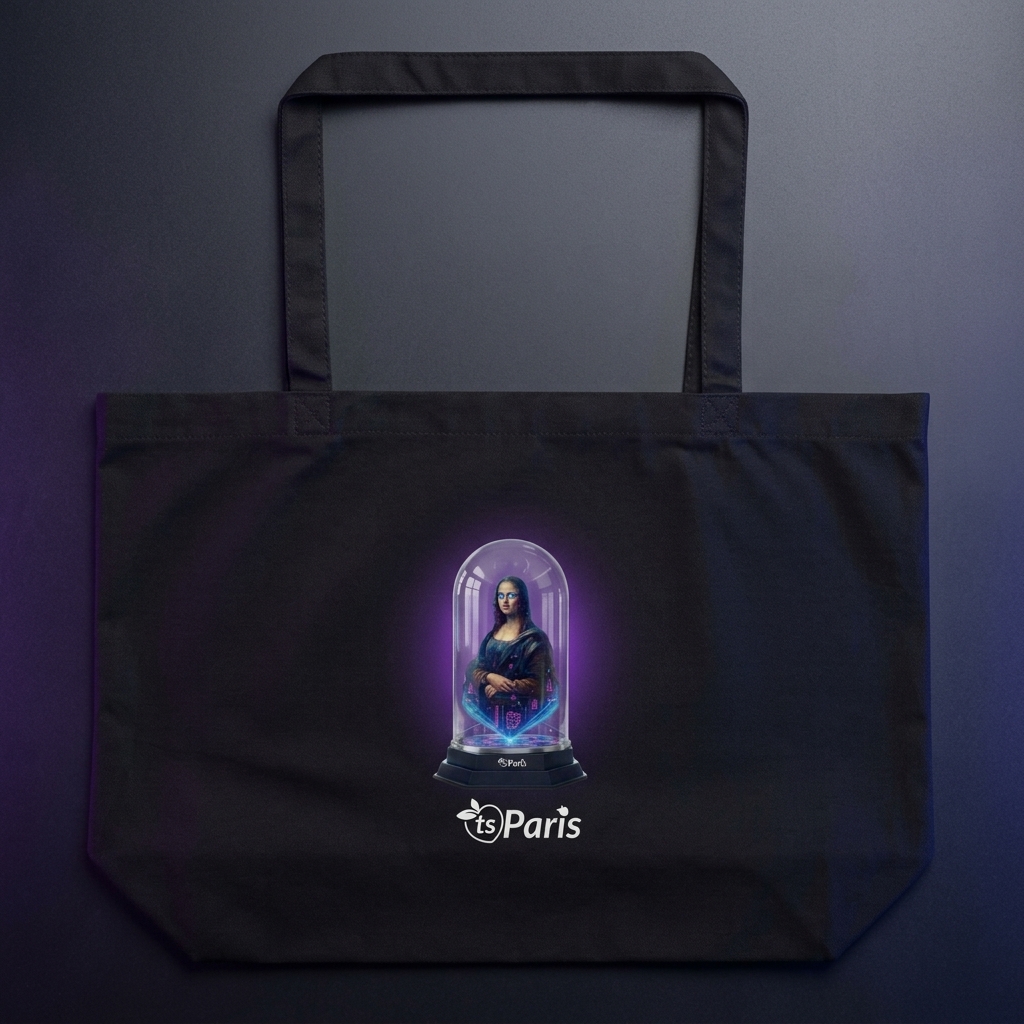tsgabrielle® • Paris - Da Vinci • Large bolsa tote • preto • Cotton Organic - View 10