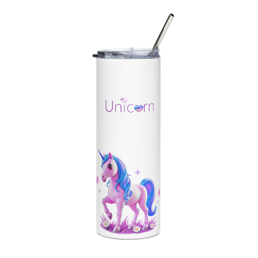 tsgabrielle® • Unicorn - Seraphina • Copo térmico • Aço inoxidável • Branco • 20 oz