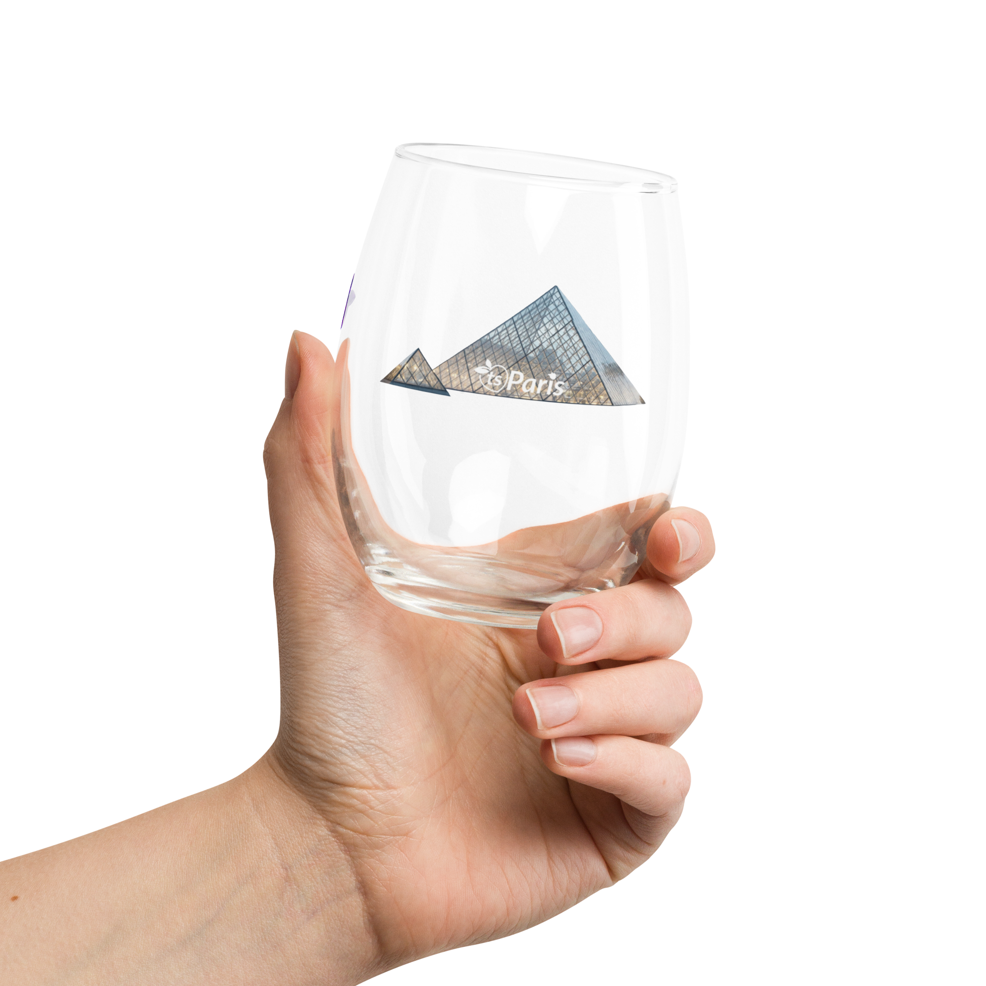tsgabrielle® • Paris – Pirâmide do Louvre • Taça de Vinho Sem Pé • 15 oz - View 11