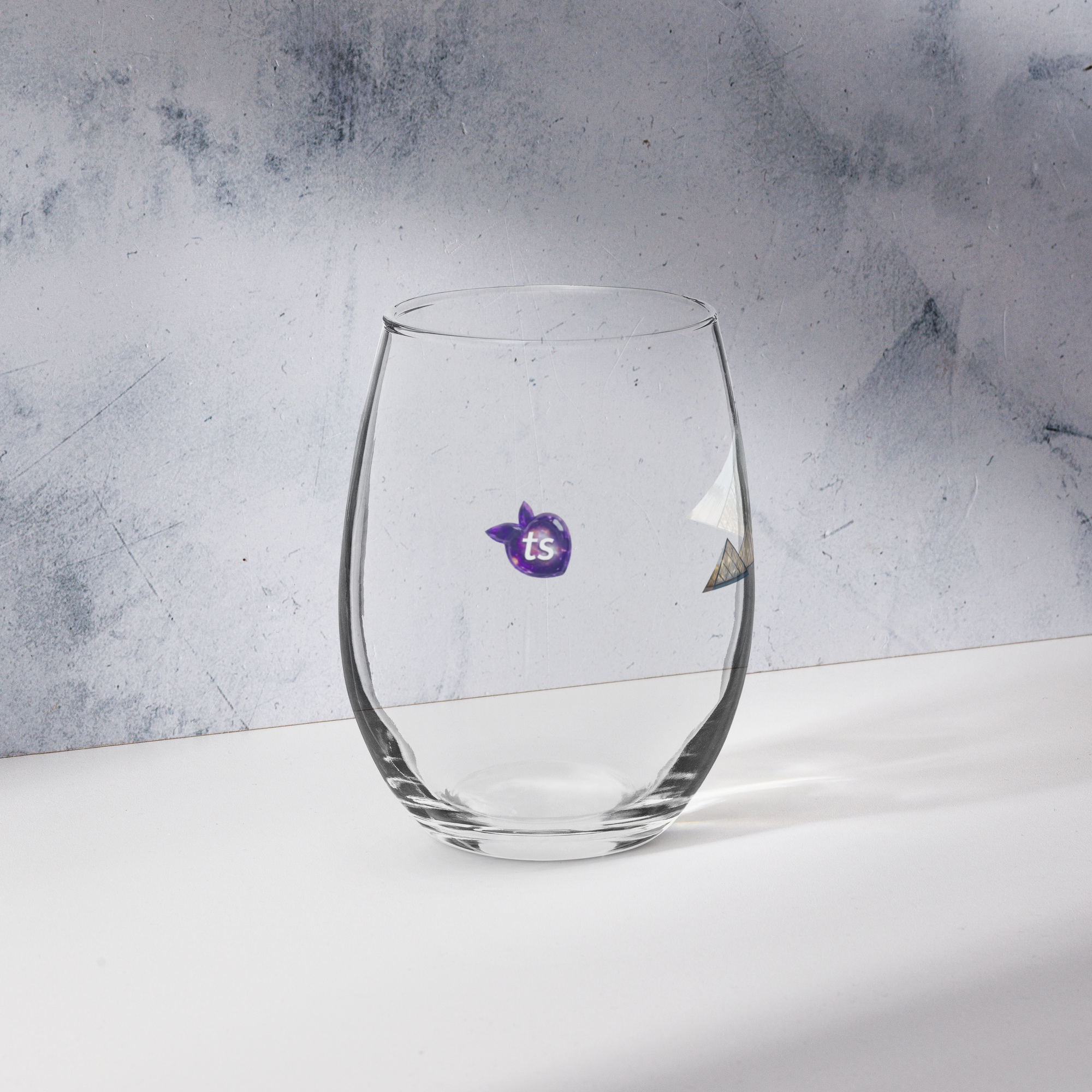tsgabrielle® • Paris – Pirâmide do Louvre • Taça de Vinho Sem Pé • 15 oz - View 14