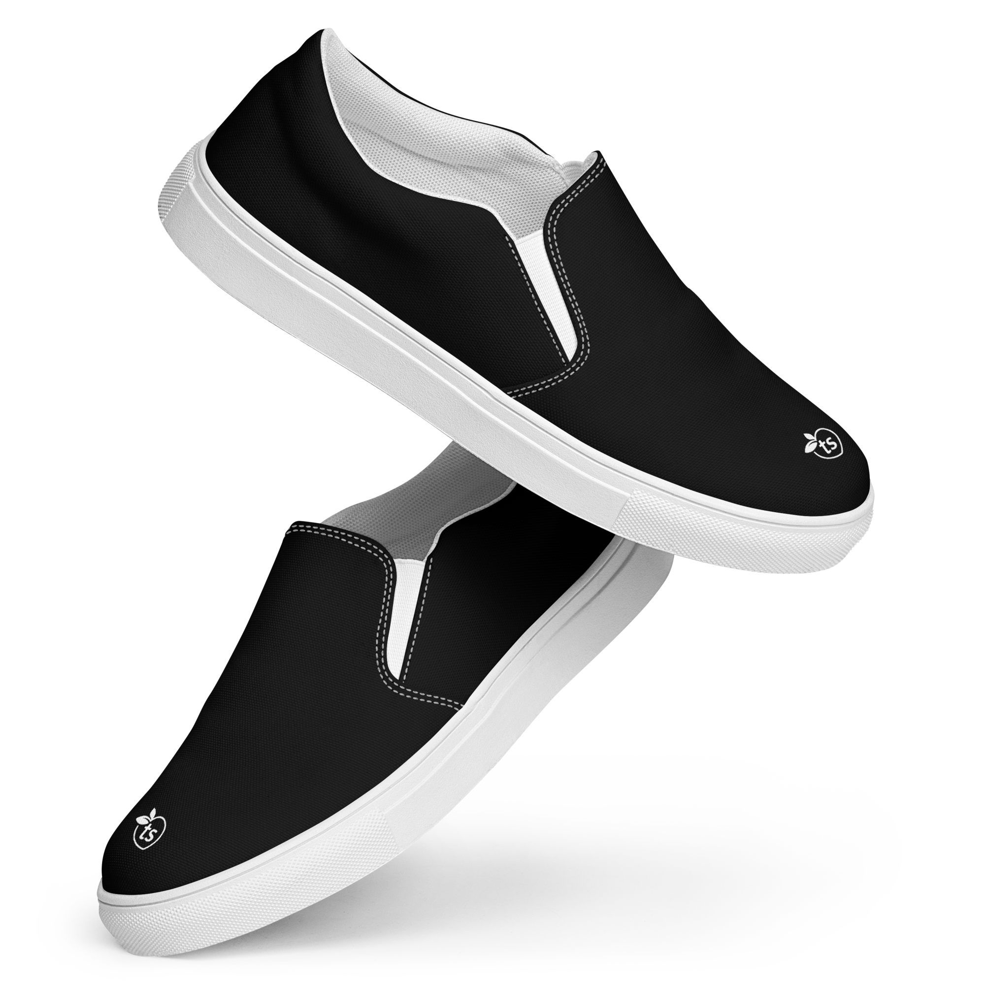 tsgabrielle® • Para Ele • Sapatos Tipo Scarpin em Canvas • Preto - View 8
