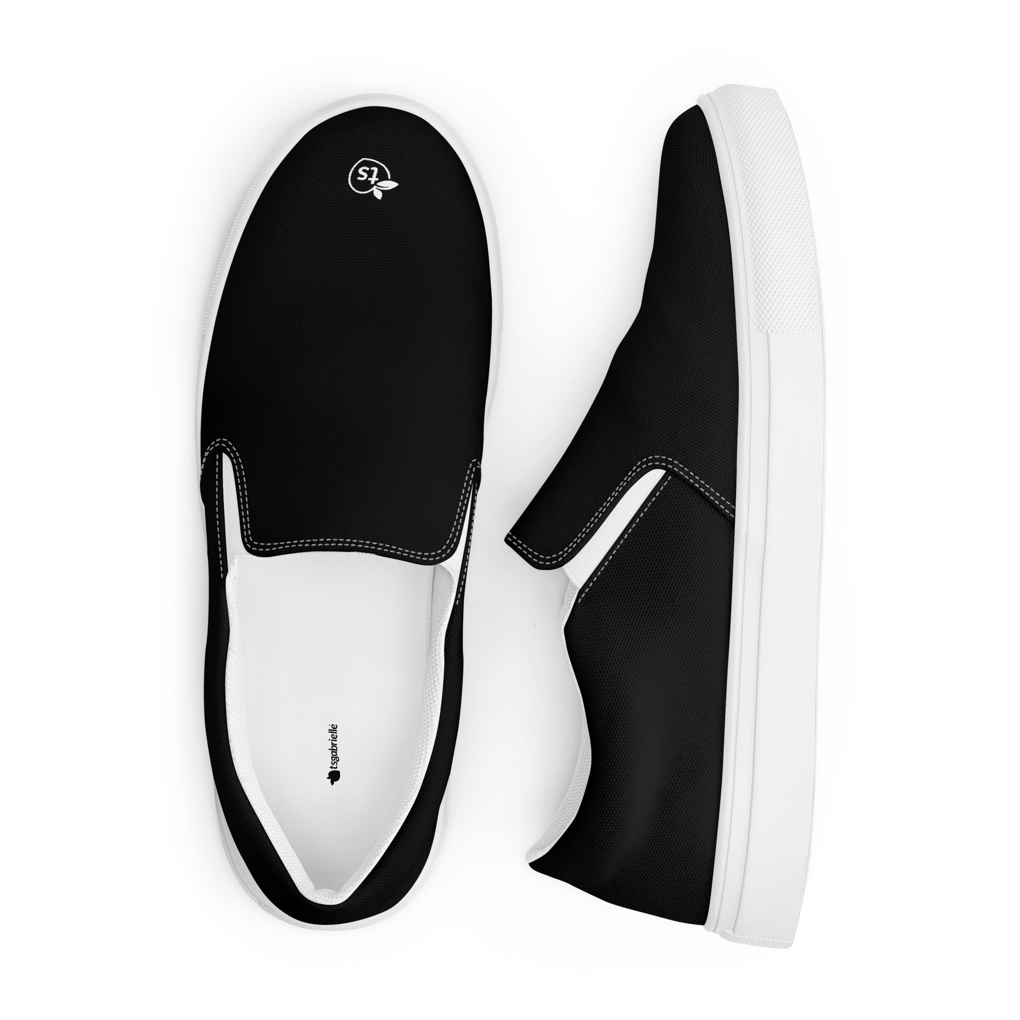 tsgabrielle® • Para Ele • Sapatos Tipo Scarpin em Canvas • Preto - View 11