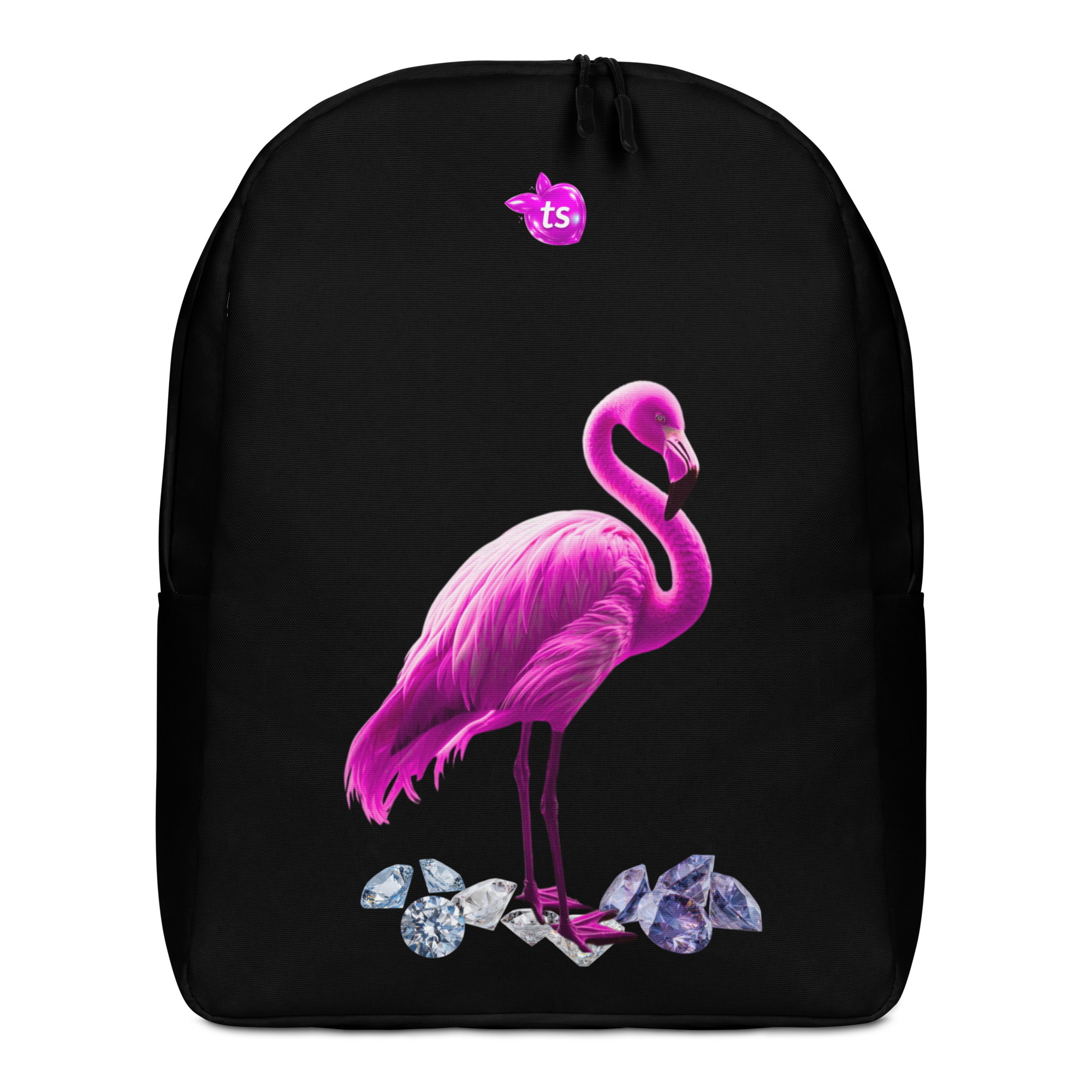 tsgabrielle® • Flamant Rosa • Mochila Minimalista • Preto