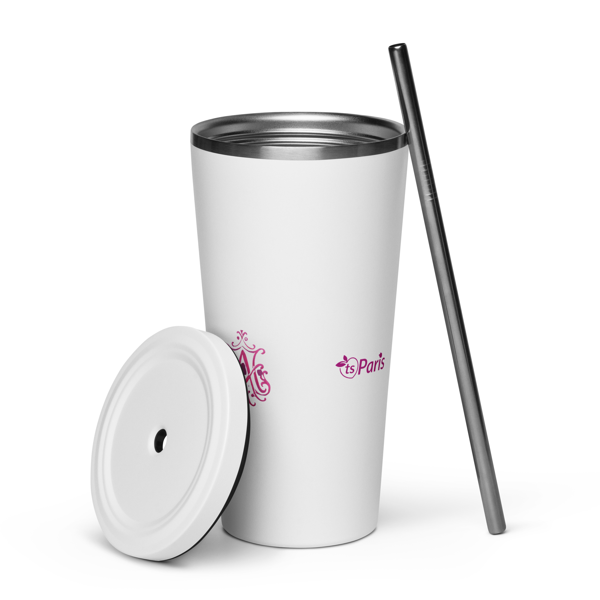 tsgabrielle® • Paris - Marie Antoinette • copo termico • Stainless Steel • branco • 20 oz - View 6