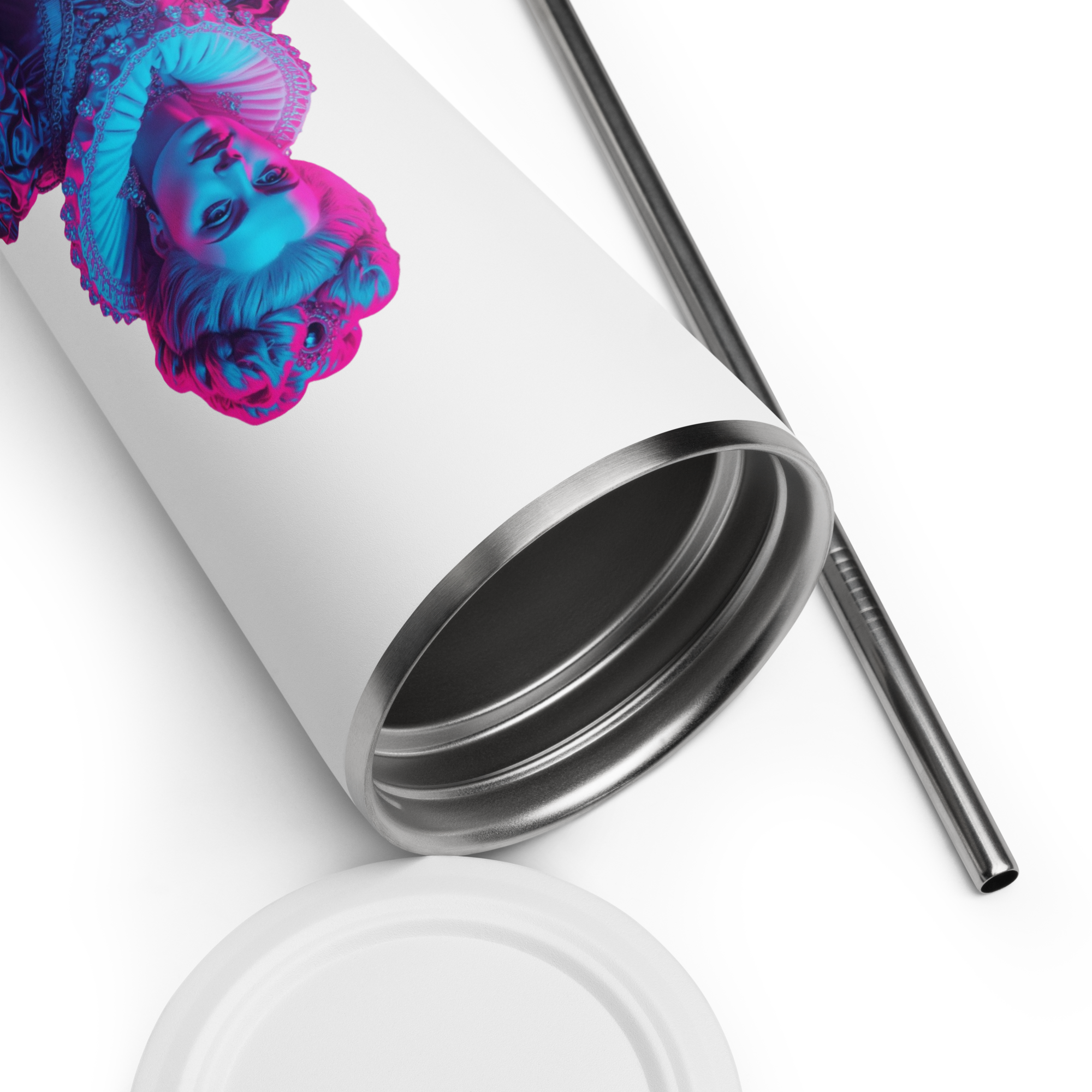 tsgabrielle® • Paris - Marie Antoinette • copo termico • Stainless Steel • branco • 20 oz - View 7