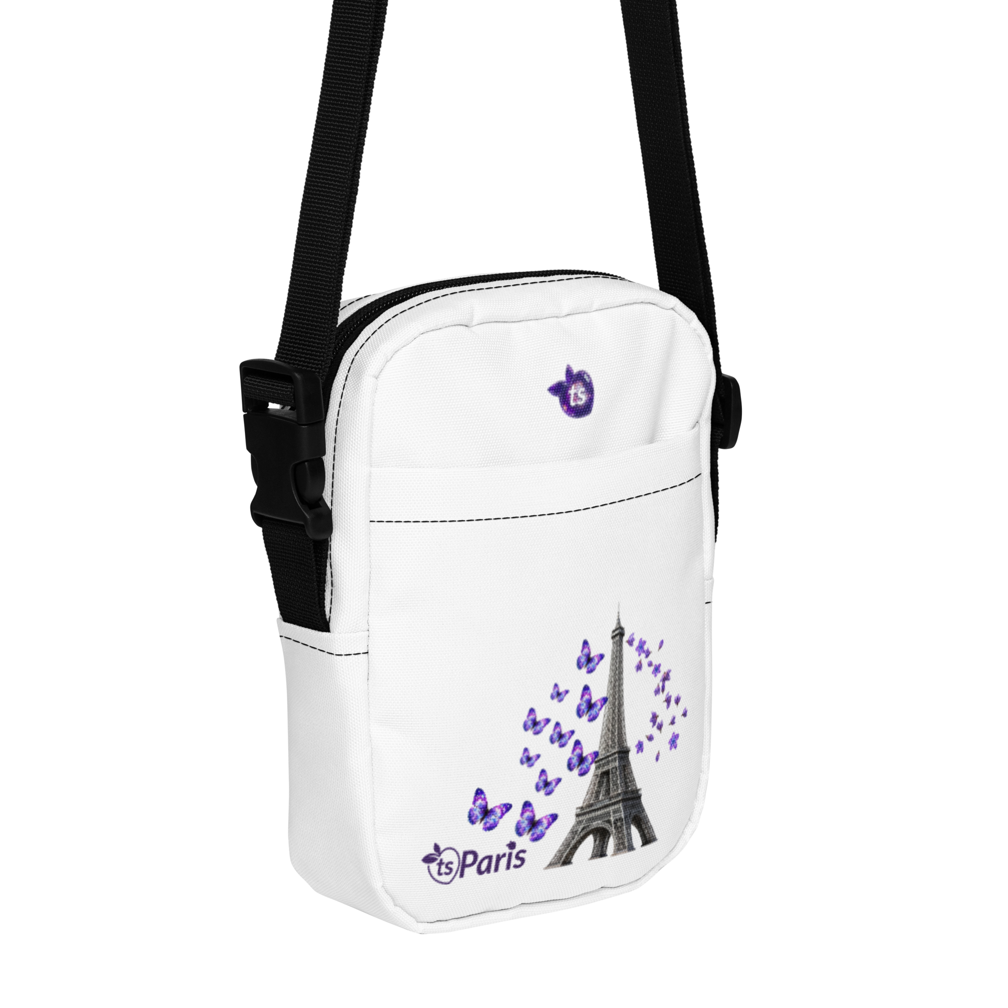 tsgabrielle® • Paris - La Tour Eiffel • Utility bolsa transversal • branco - View 10