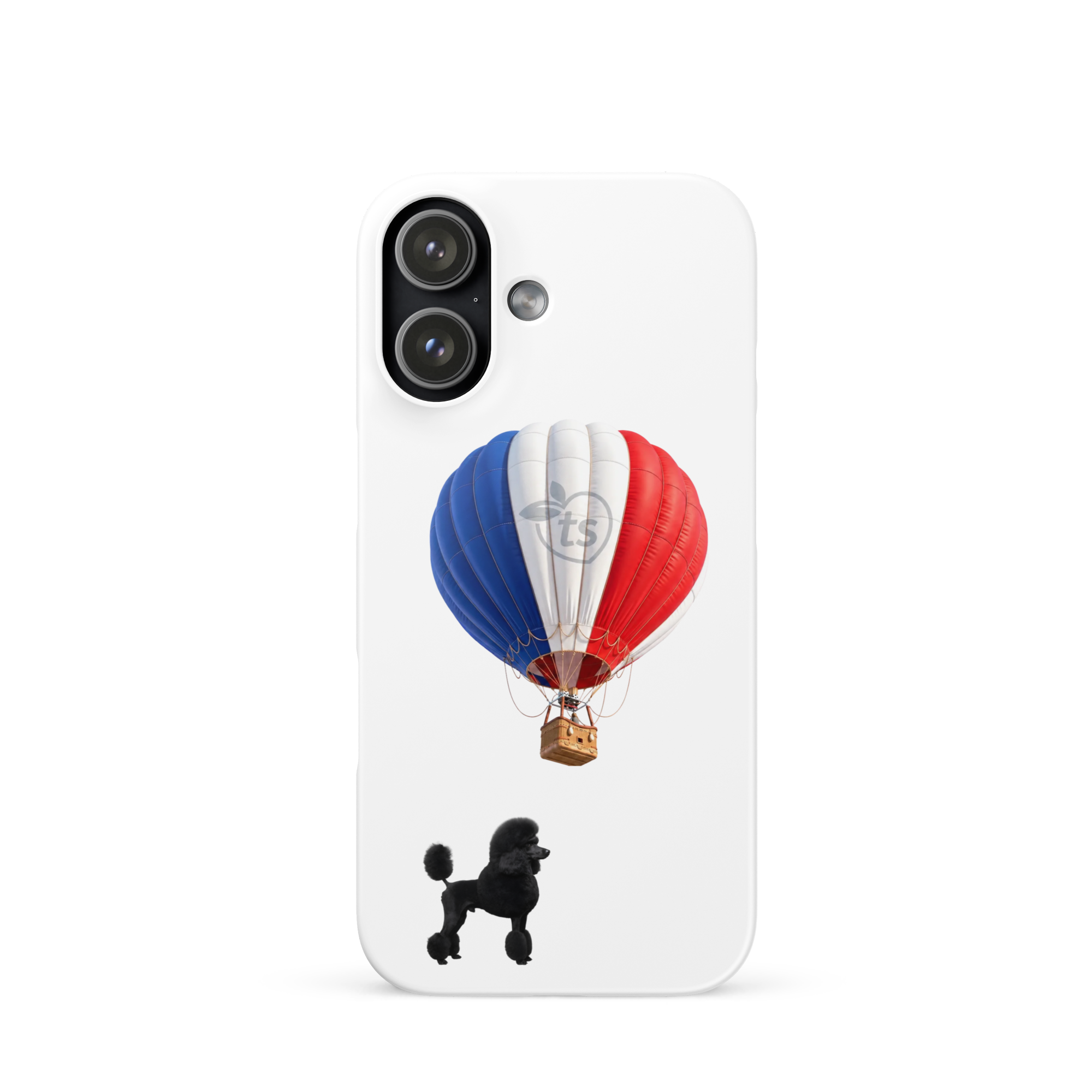 tsgabrielle® • Paris - Le Chien • capa snap compativel com iPhone® • branco • modelos recentes