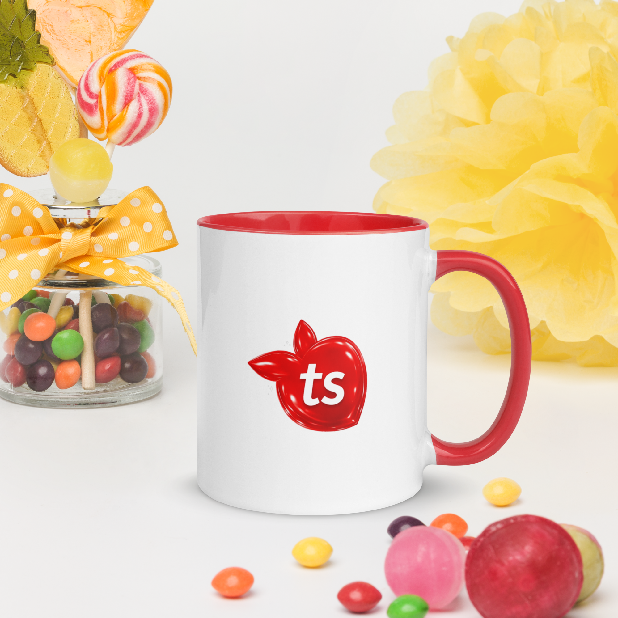 tsgabrielle® • caneca with Color vermelho Inside • ceramica • 2 Sizes - View 9