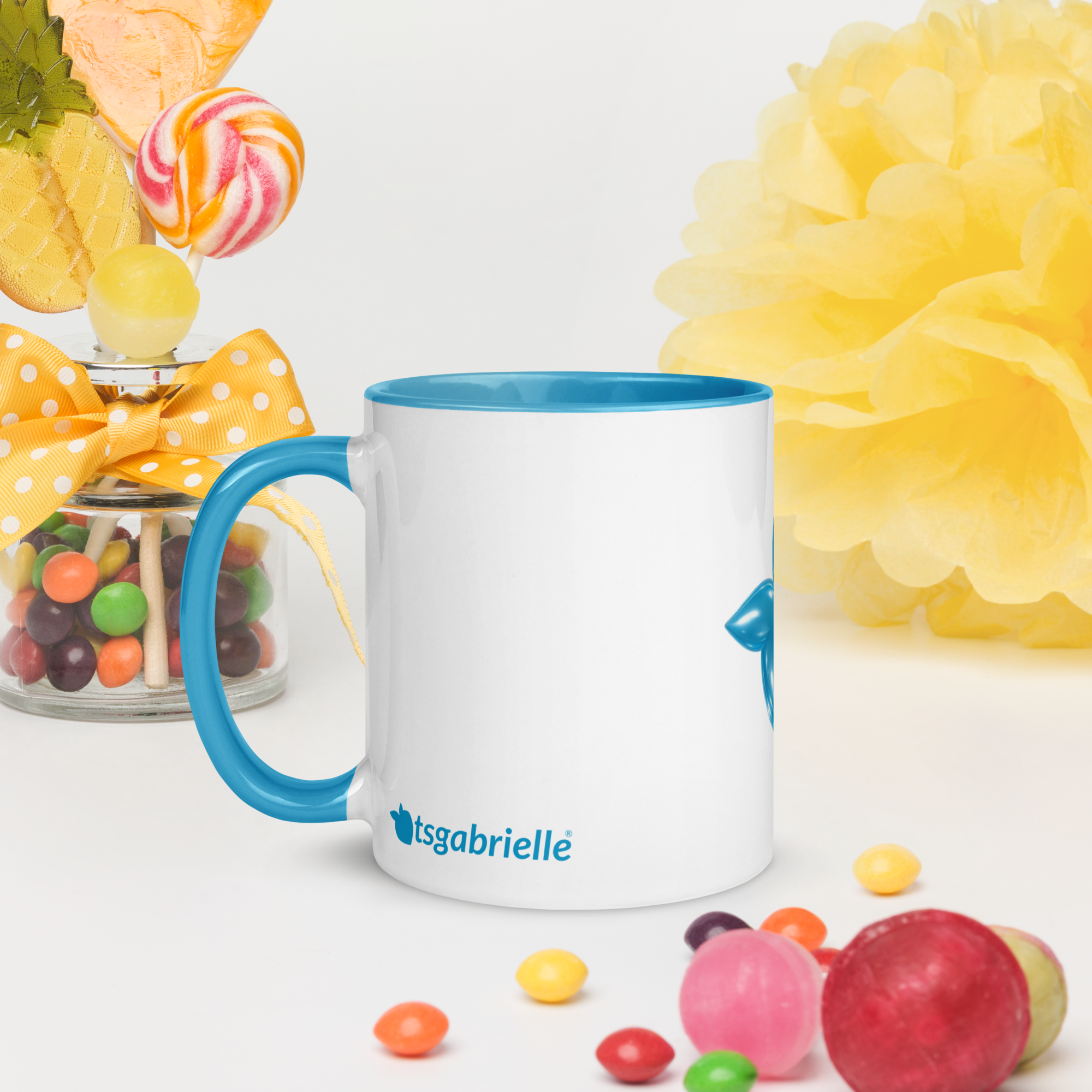 tsgabrielle® • Caneca com Interior Azul-claro • Cerâmica • 2 Tamanhos - View 11