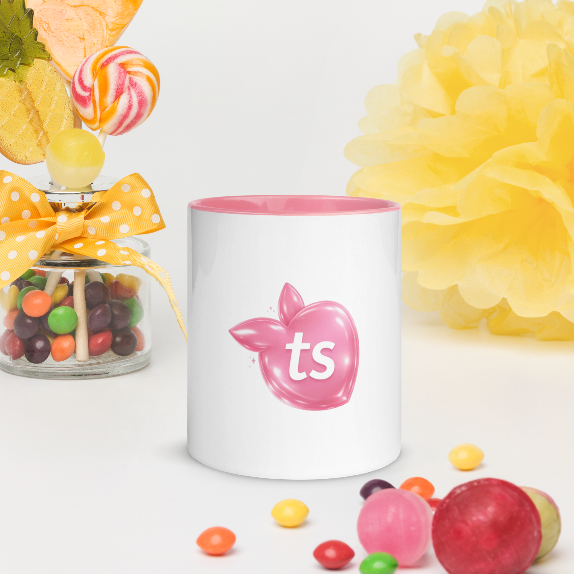 tsgabrielle® • Caneca com Interior Rosa • Cerâmica • 11 oz - View 7