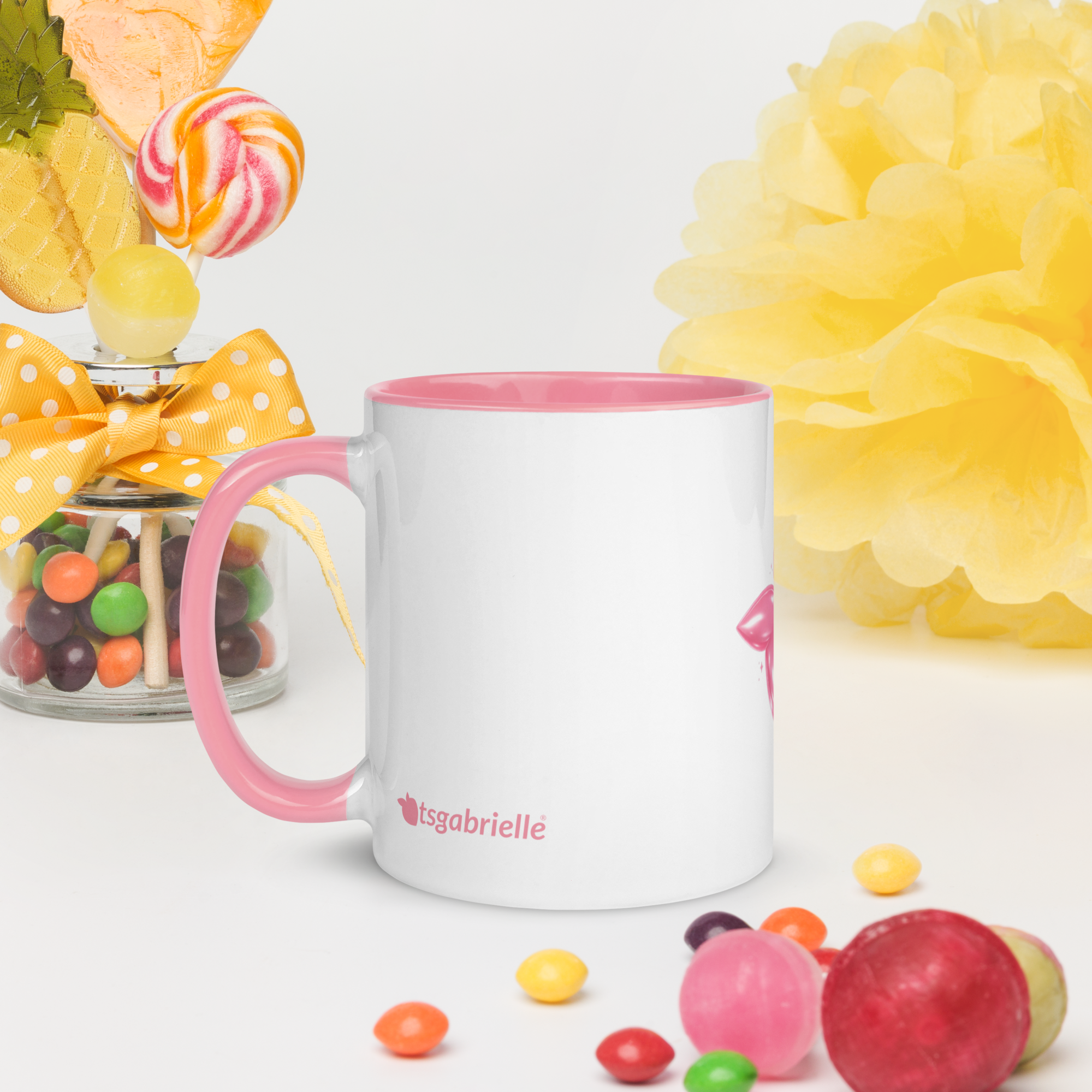 tsgabrielle® • Caneca com Interior Rosa • Cerâmica • 11 oz - View 8