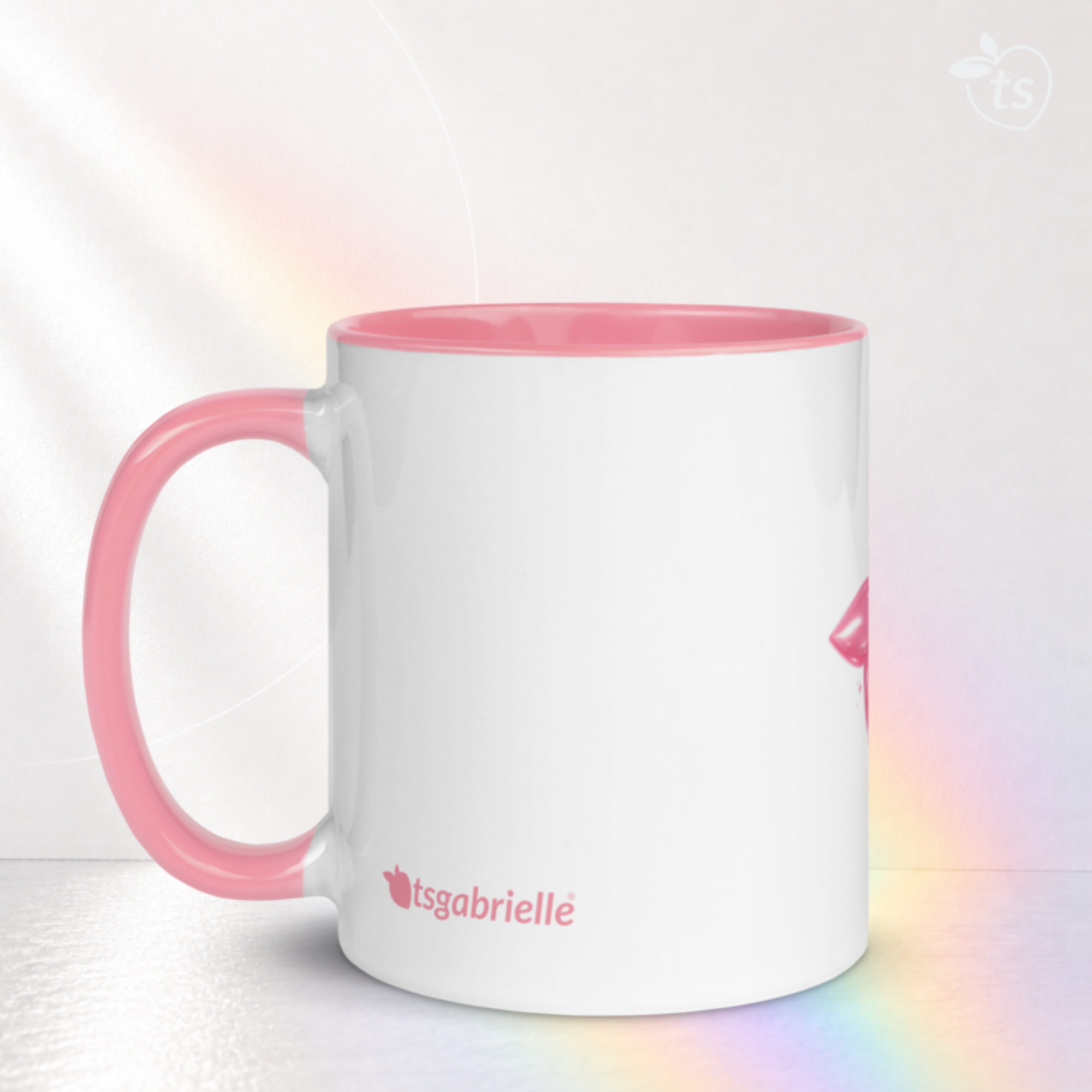 tsgabrielle® • Caneca com Interior Rosa • Cerâmica • 11 oz - View 11