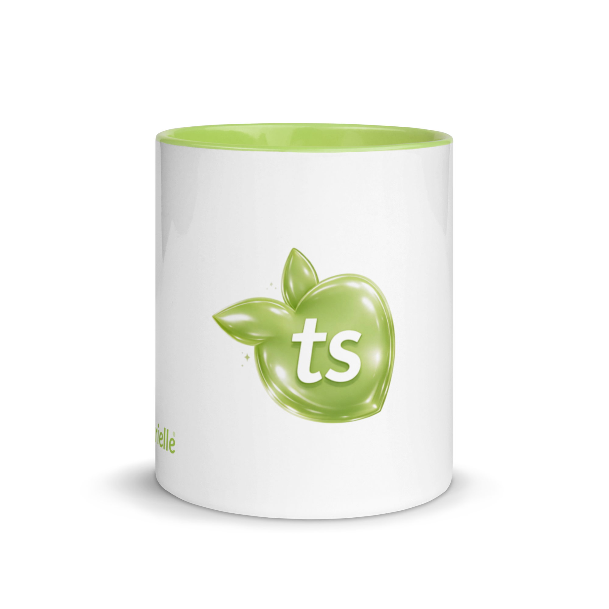 tsgabrielle® • Caneca com Interior Verde-limão • Cerâmica • 11 oz