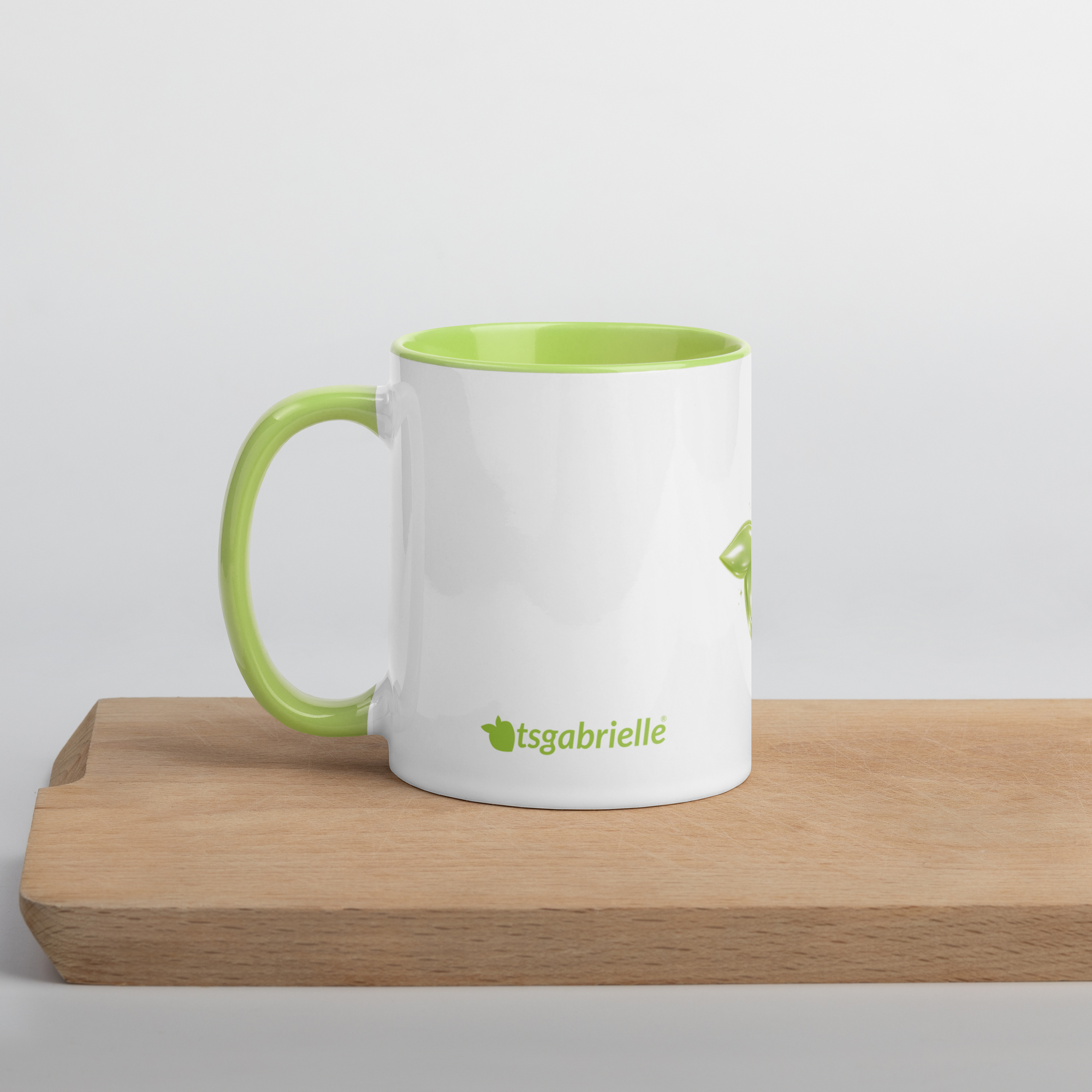 tsgabrielle® • Caneca com Interior Verde-limão • Cerâmica • 11 oz - View 6
