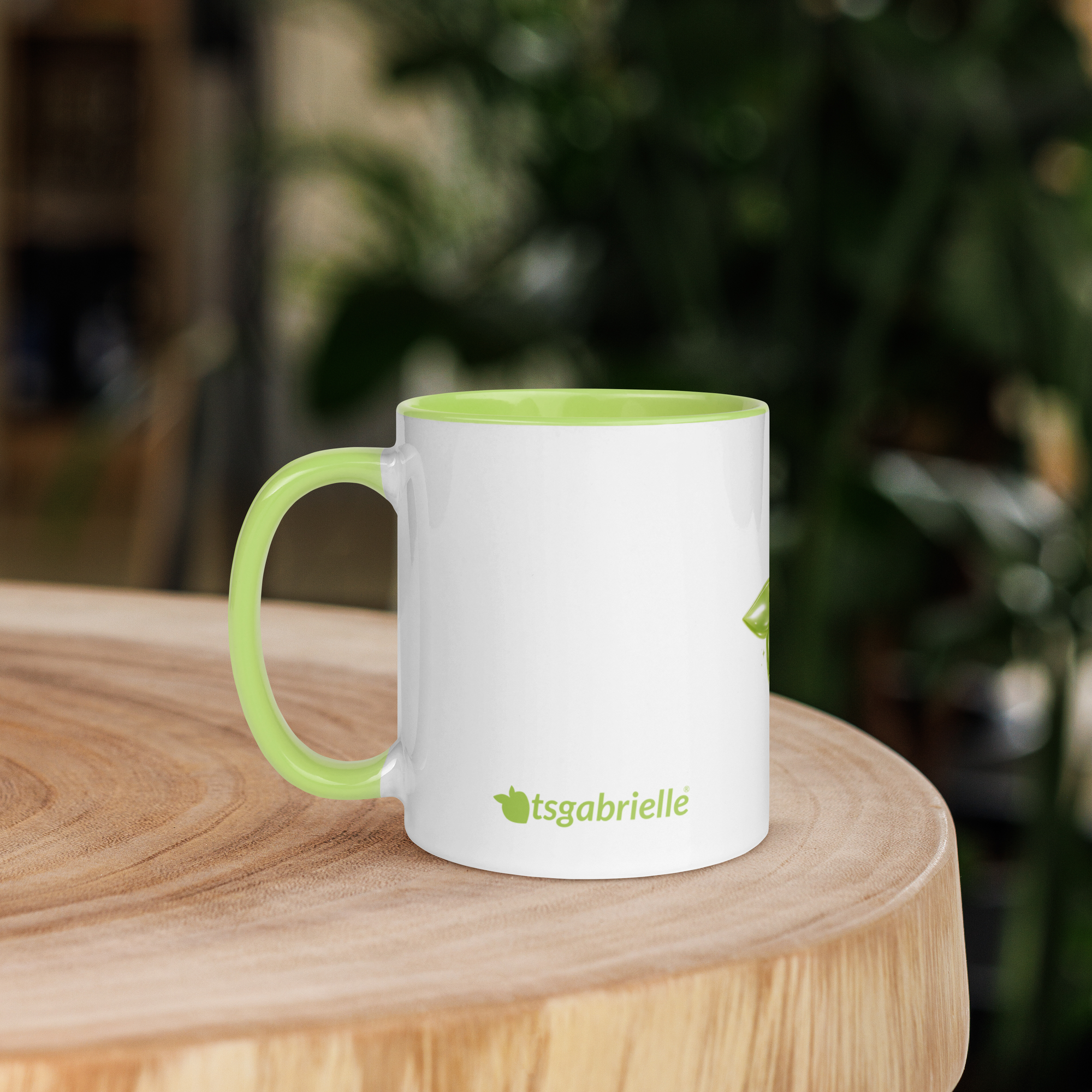 tsgabrielle® • Caneca com Interior Verde-limão • Cerâmica • 11 oz - View 14