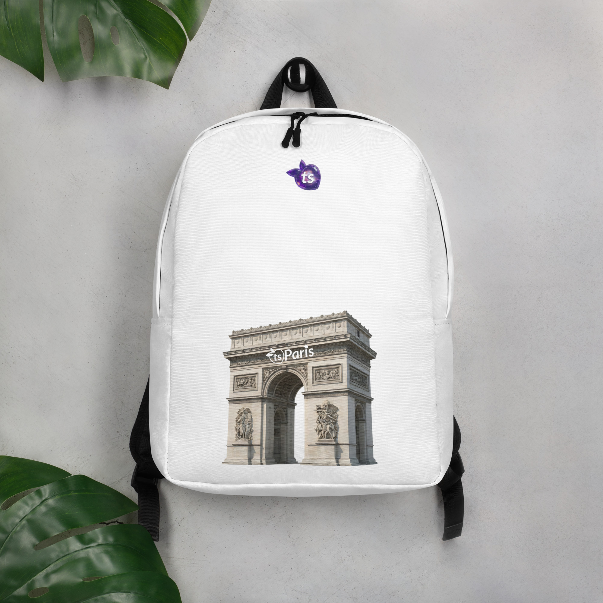 tsgabrielle® • Paris - Arco do Triunfo • Mochila Minimalista • Branco - View 6